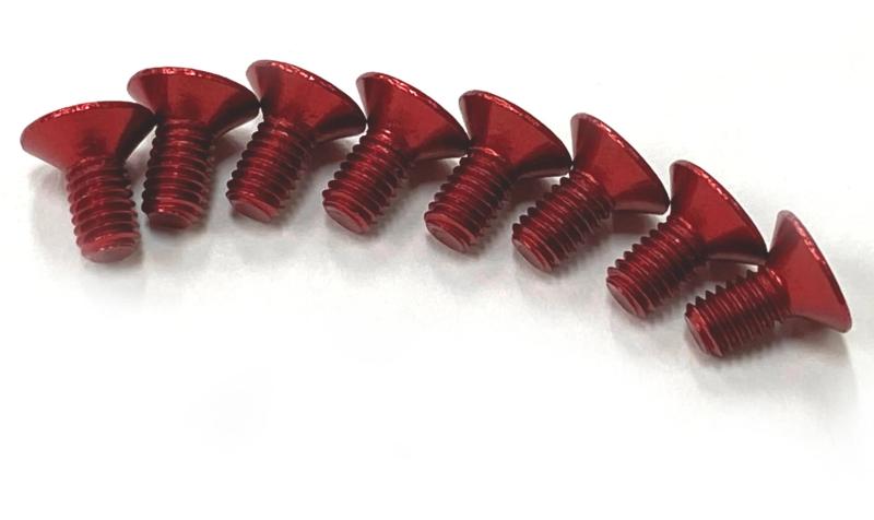 7075 Alu Schraube Senkkopf rot diverse Längen